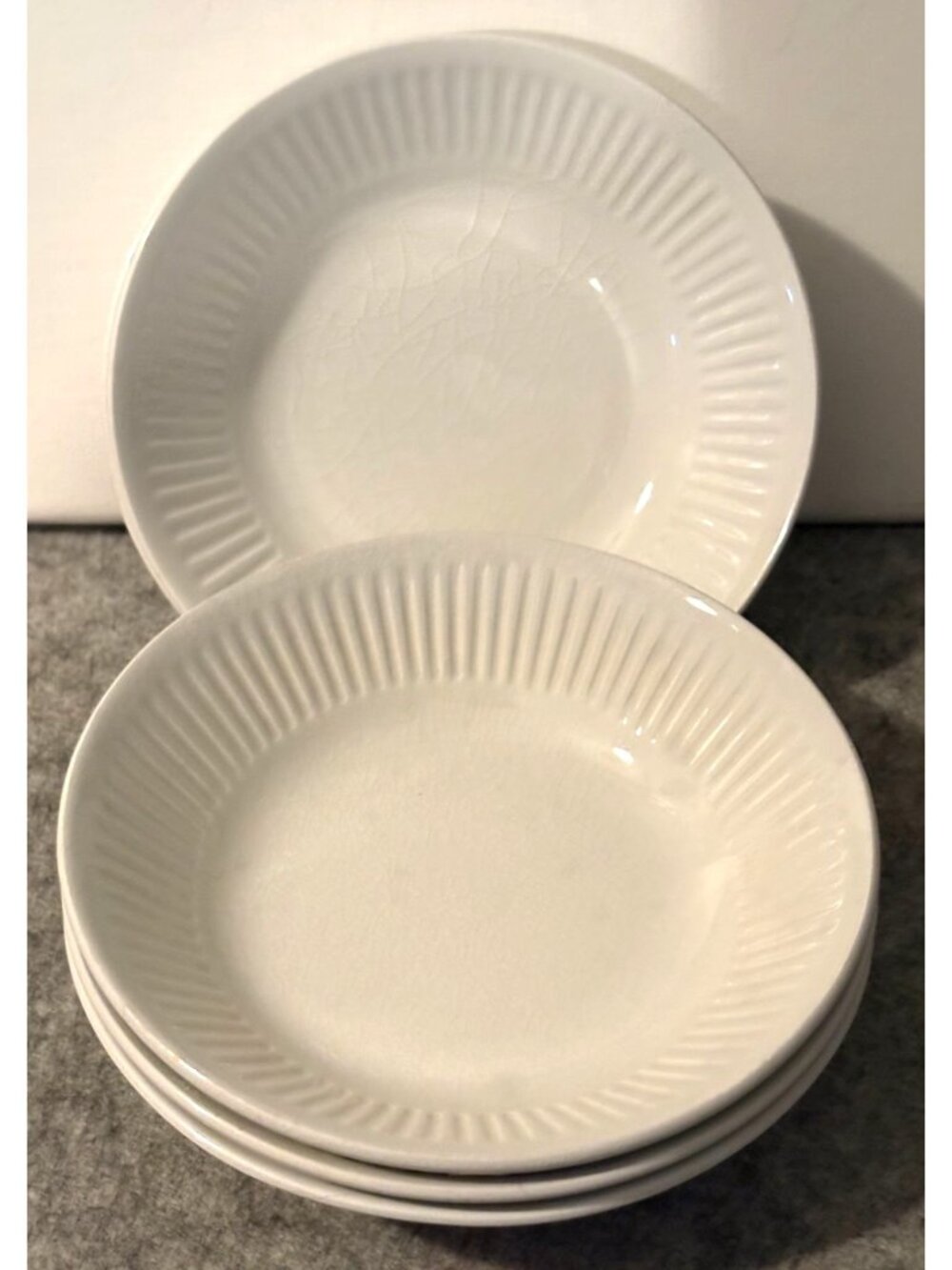 6 Vintage Johnson Brothers 5" Ironstone Fluted Edged Bowl Athena  Pattern  # 336